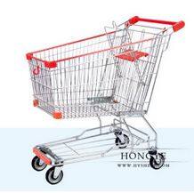 Steel Retail Asian Metal Supermarket Goods Hand Trolley photo-2