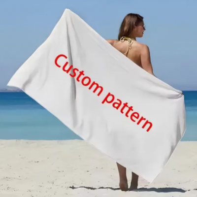 Custom Logo Quick Dry Sand Recycled Towel Microfiber Print Swimming Beach Towels