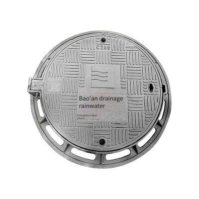 Lubao Manufacturer of Ductile Iron Round Manhole Covers 1000*1150 for Municipal Roads C250 Rain and Sewage on the Road photo-5