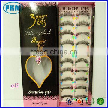 Korean Style High Quality False Eyelash 10 Pairs Model 218 Pink Packing Box photo-4