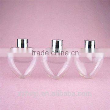 clear 70ml heart shaped plastic bottles