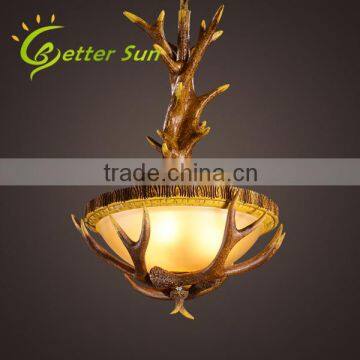 New Modern Deer Antler Chandelier Rustic Ceiling Lamp Made in China