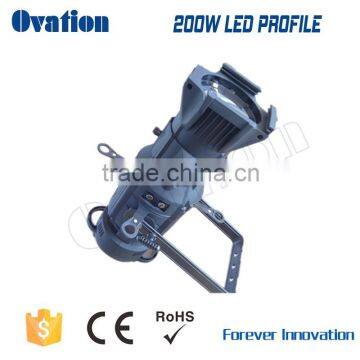 200W cool/warm white zoom gobo studio led profile spot stage lighting