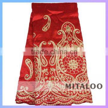 Mitaloo Latest Fashion Customized Factory Supply African Raw Silk George Fabric MGP0032 photo-3