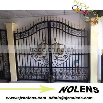 wrought iron main Swing Open Style gate: /manufacture of ornamental wrought iron Gate