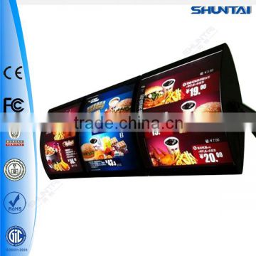 single side or double side illuminated sign menu board with poster