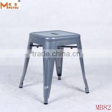 Unusual metal bar stool chair without backrest