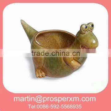 2013 Frog for ceramic garden flower pot