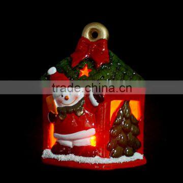 led battery operated ceramic christmas village houses