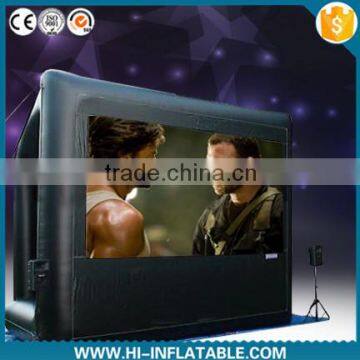 Outdoor cinema inflatable projection screen custom advertising inflatable movie rear projection tv screen for sale