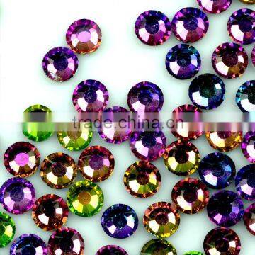 Rainbow Colour Hotfix Rhinestones, Sparkling Crystal Strass, Iron on Crystals 1440 pcs/bag