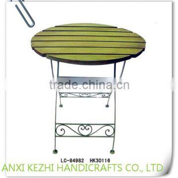 LC-84982 Friendly European garden anquite wrought iron coffee foldable table