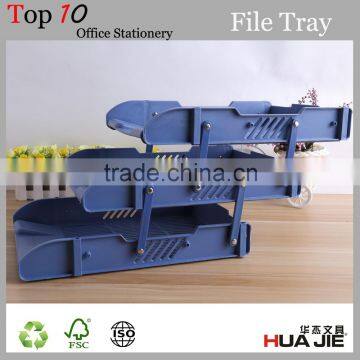 Office Plastic File Document Tray With 3 Trays