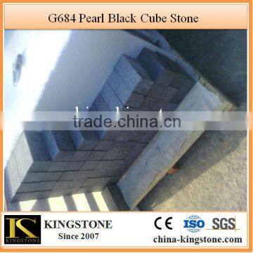 G684 Pearl Black Granite Paving Stone Cube stone