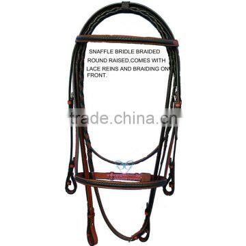 Snaffle Bridle braided noseband.