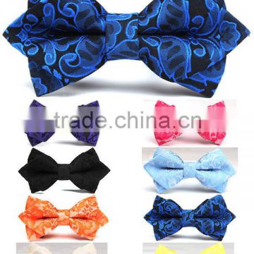 Newest Fashion Ladies Mans Silk Satin Neck Bow Tie Solid Colour Pre Tied Wholesale Bow Tie for decoration BOT2018