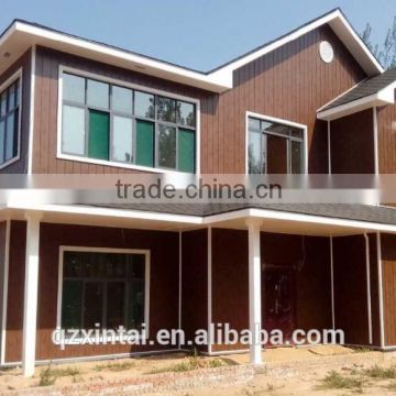 prefab light steel frame wooden villa/light steel structure