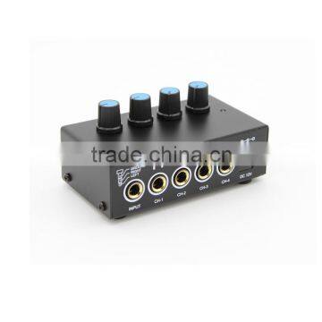 Compact 4CH Headphone Amplifier With Separate Volume Control, Mini Headhone Amplifier