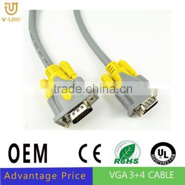 HD15PIN VGA cable, male to male OEM VGA cable, 3+5/3+6/3+7 optional