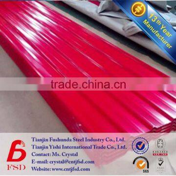 prepainted steel 0.7 mm thick corrugated aluminum zinc roofing sheet