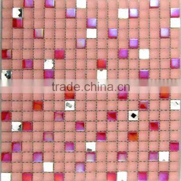 crystal glass mosaic,crystal glass mosaic tile, crystal mosaic tile, mixed for covering wall well decoration