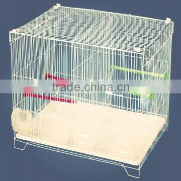 Two compartment folding metal wire bird cages, bird breeding house