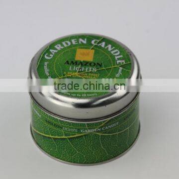 Green Round Tin Candle Set