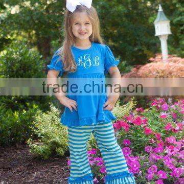 Top and Pants Ruffle Outfit for Kids Red Cotton Ruffle Top for Children New Design photo-6
