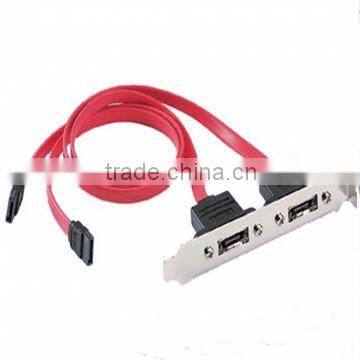 2 port sata cable bracket flat red cable