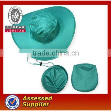 Polyester promotional foldable hat with pouch