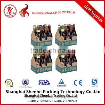 6 bottle beer and wine cardboard packing box paper box