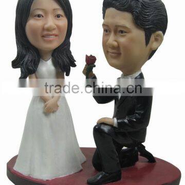 Best 3d figurine veding,custom resin couple wedding souvenirs