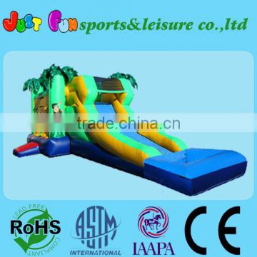 jungle adventurous inflatable bouncer and slide