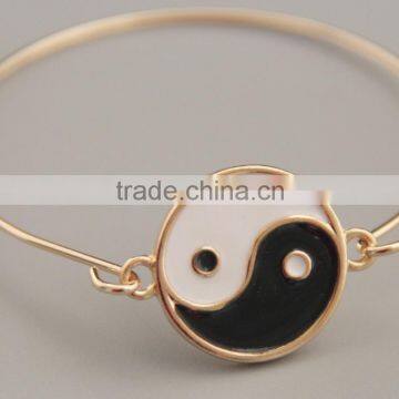 Diagrams Taijitu Yingyang Wire Simple Bangle Bracelet photo-2
