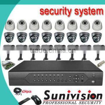 HOT 24 channel h264 cctv camera kit home alarm system