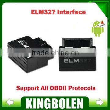 Newest Black Elm327 Auto Diagnostic Scanner ELM327 OBD2 scan tool ELM 327 Bluetooth