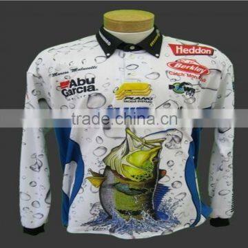 sublimation polyester long sleeve quick dry fishing shirts