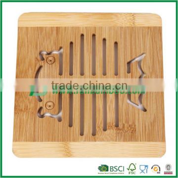 Wholesale Bamboo Plate Mat with Decorative Design