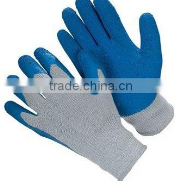 green dipped latex cotton gloves