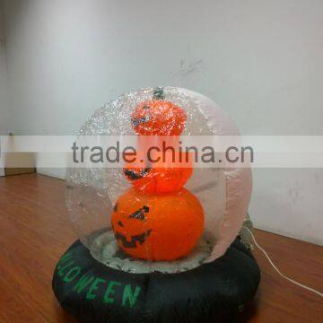 DJ-XT-54 Inflatable Three Smile Pumpkins With Small Bats Lighted Halloween Garden Decoration photo-3