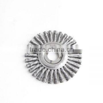 Twist knot wheel brushes with arbor hole, diameter 115mm or 4 1/2"