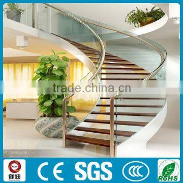 loft residential portable curved steel wood stairs