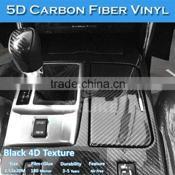 SINO STICKER New Arrival Super Glossy Black Carbon Fiber Texture 5D Carbon photo-4