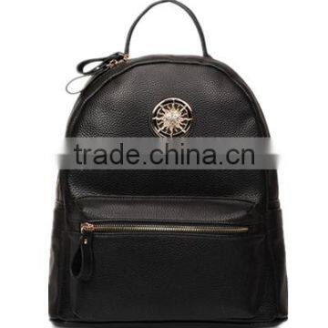 Promotion hard laptop school leather backpack , travel bags