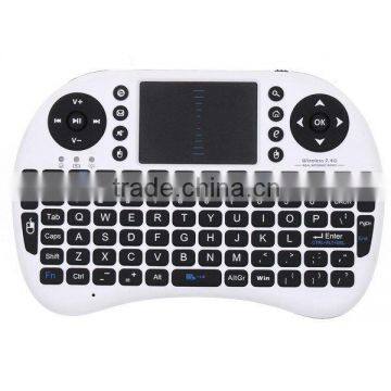 I8 gaming and QWERTY keyboard and mouse combo 2.4G fly air mouse keyboard support English , Russian and hebrew version