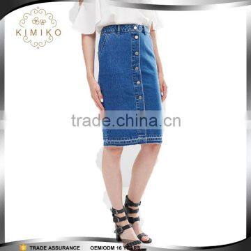 2016 Hot Sale Denim Skirt, Summer Woman Skirt, Fashion Midi Skirt