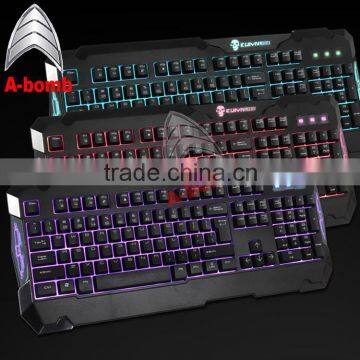 2016 A-bomb Waterproof Mechanical Keyboard Computer Keyboard With LED Light