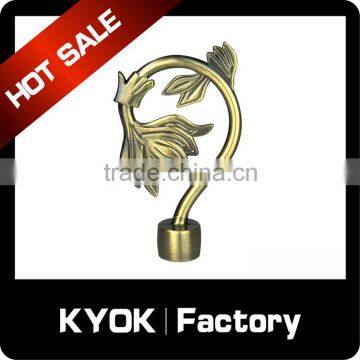 KYOK Glass curtain rod finials, Elegant designer curtain finials 19mm,decoration rod finial