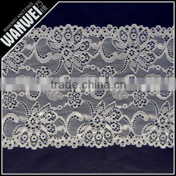 eyelash plain yarn lace trim and textile in 100% nylon lace material for dress bra lace trim wholesale Changle fabric 5903