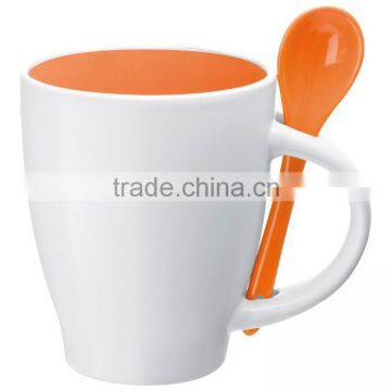 2016 Promotion Custom Ceramic Coffee Mug with Spoon                        
                                                Quality Choice